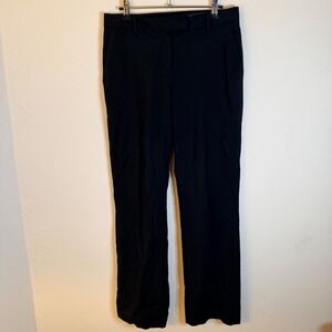 Brooks Brothers Caroline Fit Black Wool Tollegno 1900 Italian Pants 4 Luxury